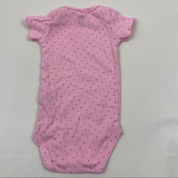 Pink and Brown Carter's snap crotch short sleeve onesie Girl 3 months bundle - Picture 7 of 13